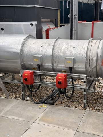 Commercial Ductwork — Fan Framework & Electrical Installation