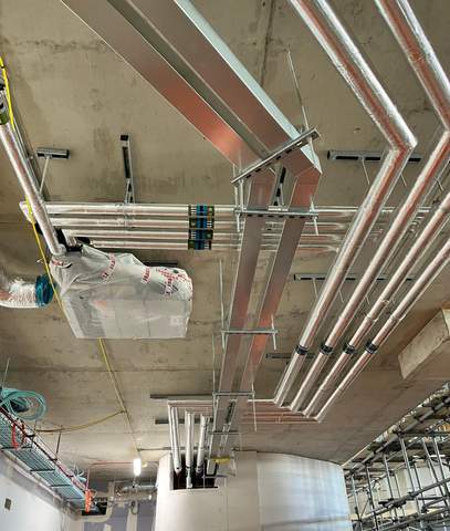 Hospital-Grade Trunking Installation