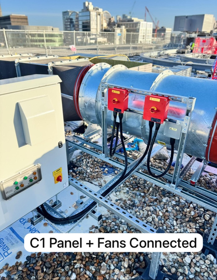 C1 Panel & Fans Connected